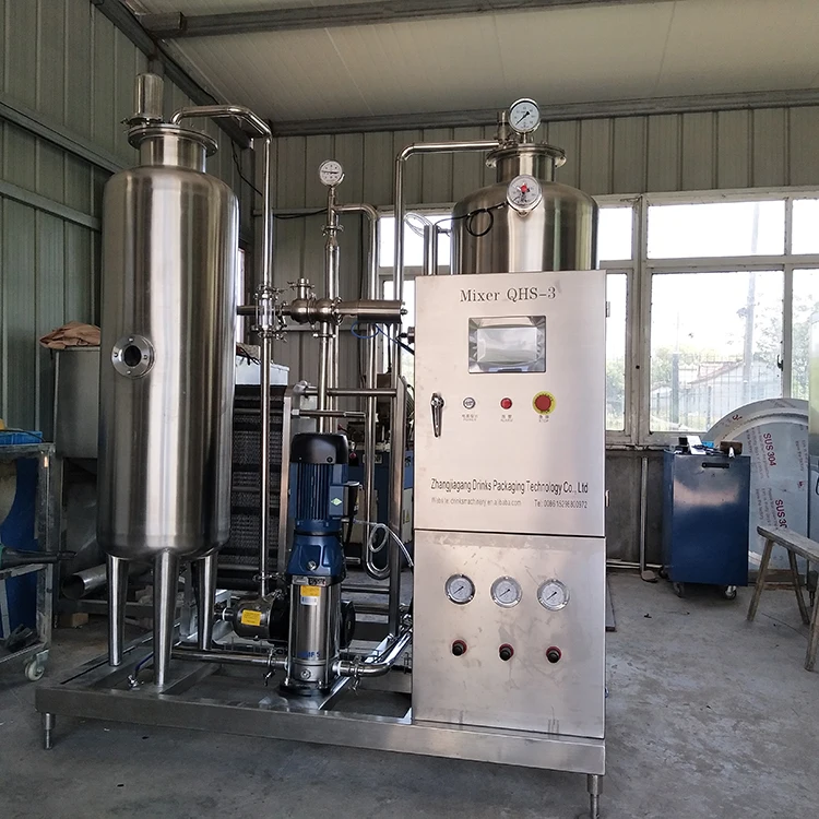 Small Scale Automatic Carbonated Soft Drink Mixer / CO2 Gas Mixing Machine