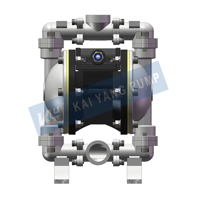 Stainless Steel 304 Pneumatic Double Diaphragm Pump Import And Export One Inch Small Flow Solid Particles