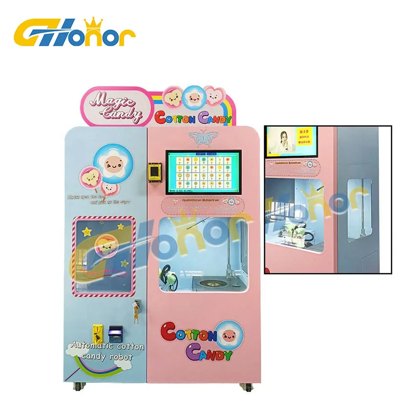 Machine cotton candy maker  professional automatic can  sugar candy smart automatic fairy floss buy vending machine cotton candy