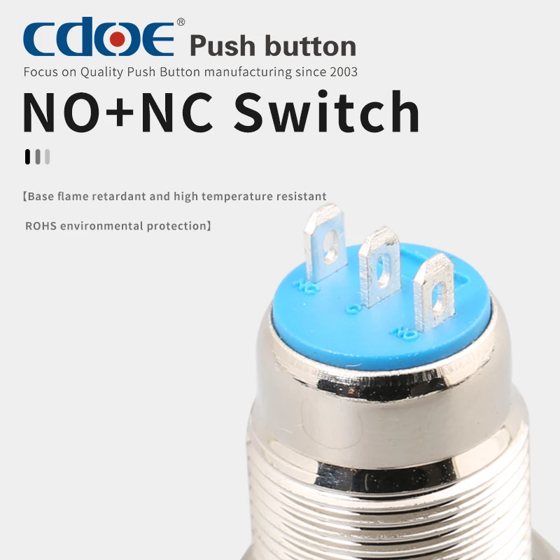 10mm on-off momentary led push button switch metal waterproof switches Mini