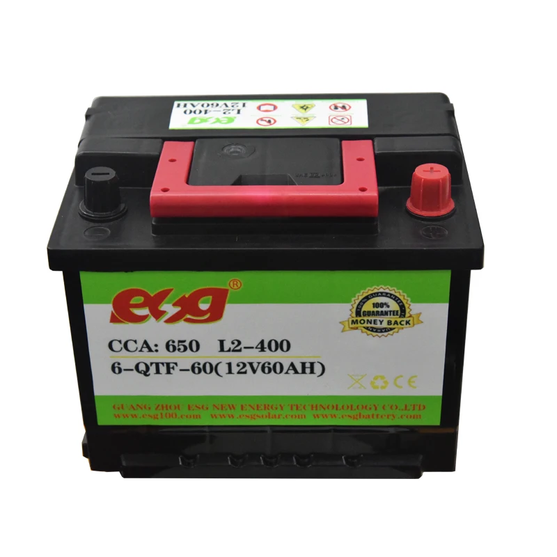 ESG Solar Storage Battery 12v Deep Cycle Lead Acid Car Battery N100 N200 N300