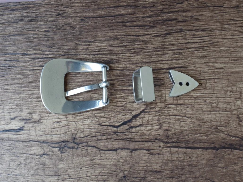 Silver buckle western leather buckle metal buckle