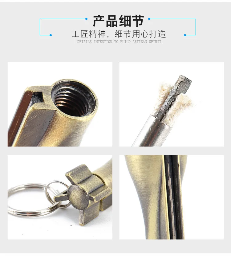 Missile Shape Outdoor Survival Tool Flint Fire Starter Lighter Kerosene Permanent Match Striker Portable Lighter Gadgets For Men