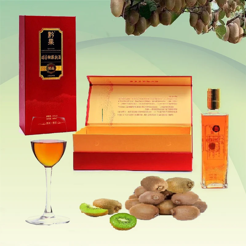 Kiwi fruit wine brewed at 13 degrees, 660 ml/bottle, no additives and preservatives juice plus drinks