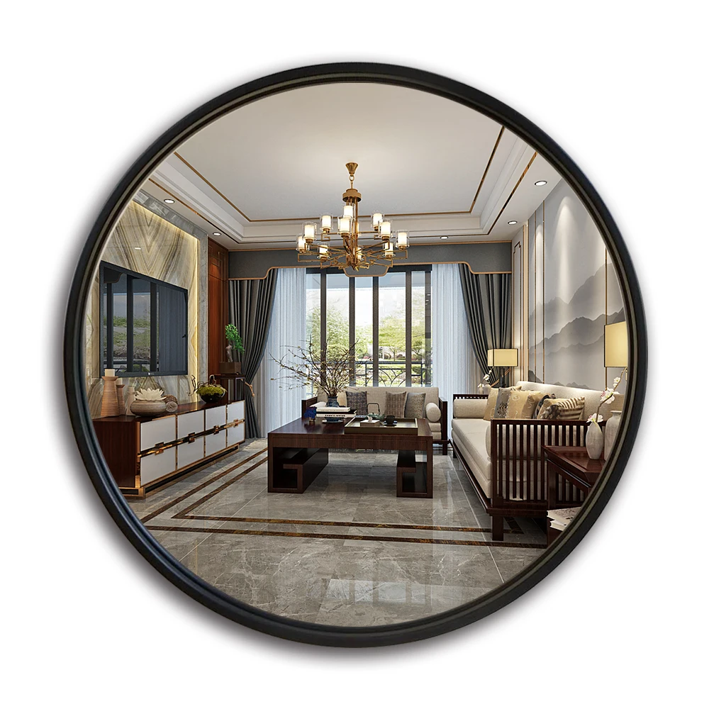 Wholesale luxury Home Decor big large Gold Round Shape circle Metal Frame Decorative bathroom Wall Mirror miroir espejo spiegel