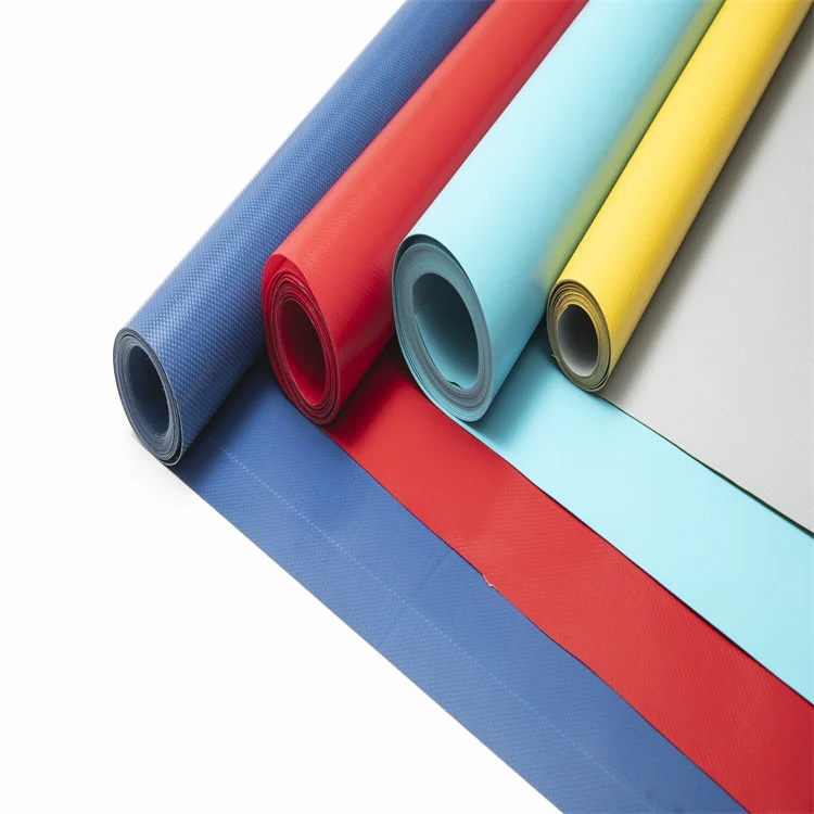 Blue Green PVC Tarpaulin 550g/sqm 650g/sqm 3x50m PVC Tarps