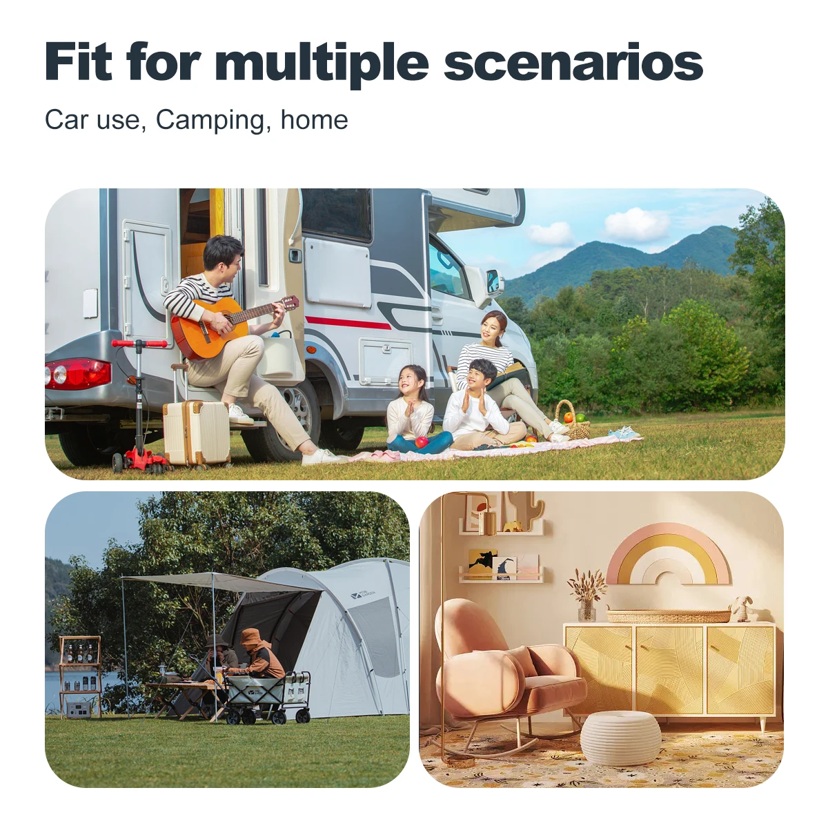 Alpicool 12v Portable Electric Auto Electronics Dual Zone Car Refrigerator with Wheels and Handle