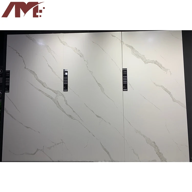 High Quality Glossy Polished Porcelain Sintered Stone Large Slabs Tile Wall Decorative Quartz Countertop