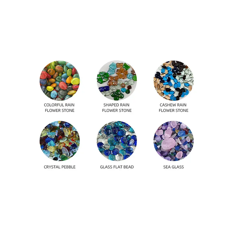 Yuhua Stone Bulk Polished in Various Colors Natural Garden Aquarium Landscape Pattern Glass Beads River Cobble Paving Stone