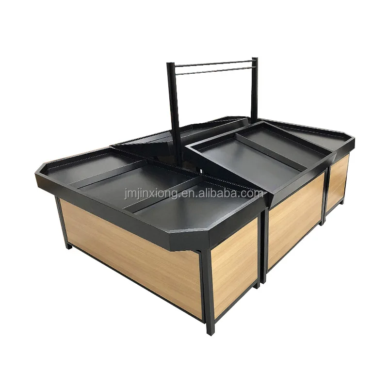 Supermarket Retail Store Shelves Wood Fruit And Vegetable Shelf Display Stand Rack For Supermarket And Fruit Shop