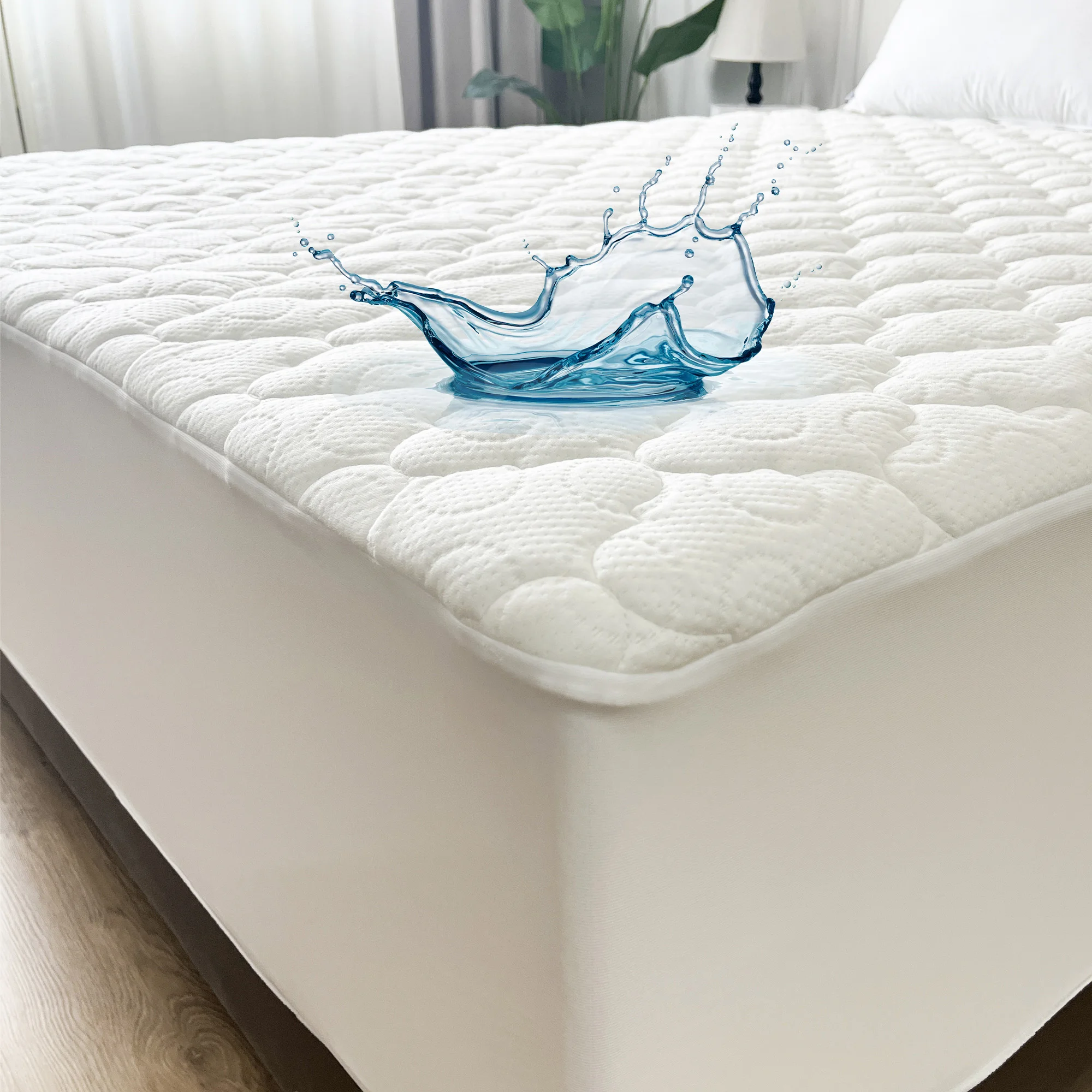 Quilted waterproof mattress cover topper pads padded cooling touch queen size crib baby urine mattress and pillow protector