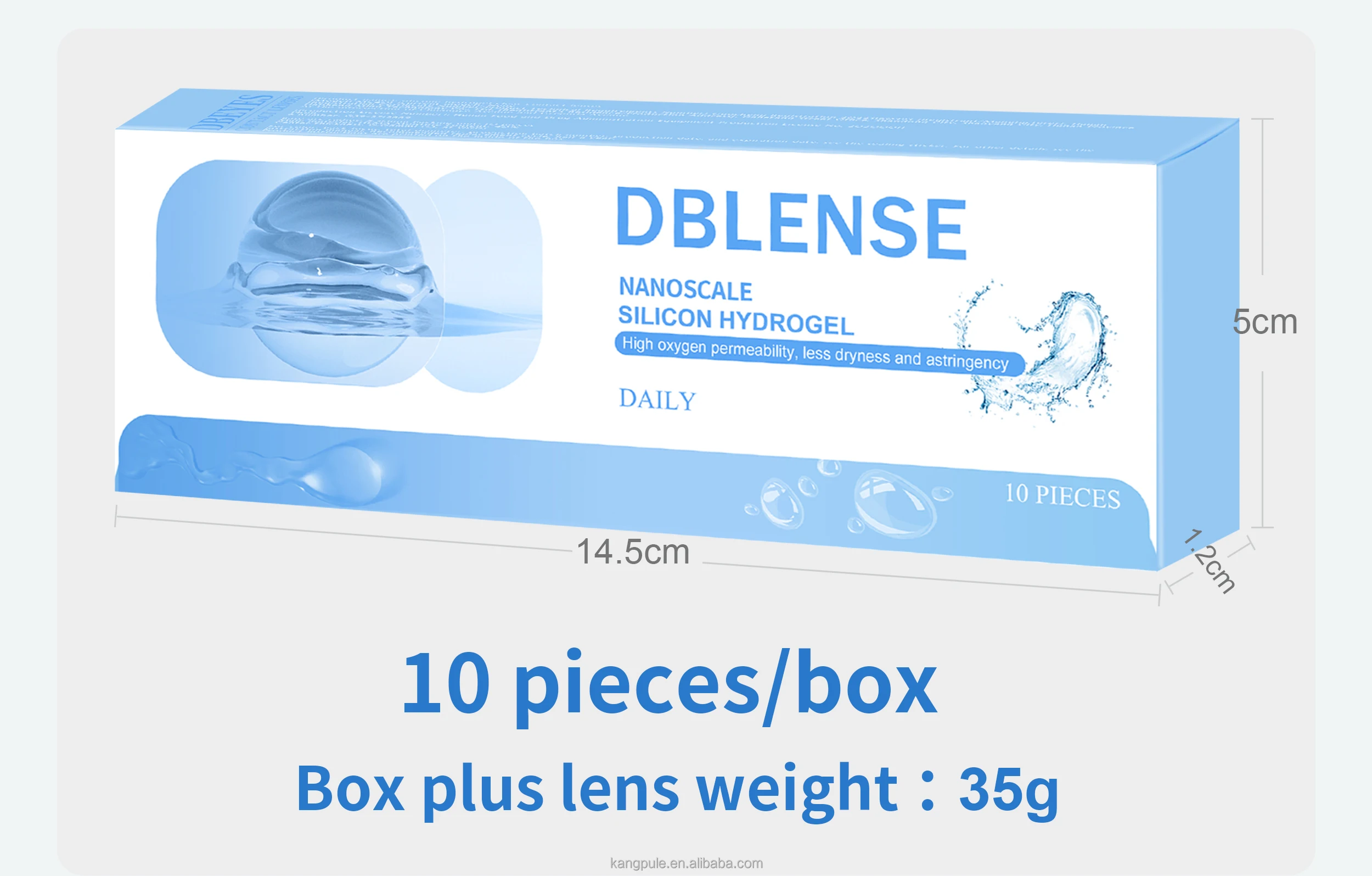 High Transmittance Power Silicone Hydrogel Clear Transparent Contact Lenses