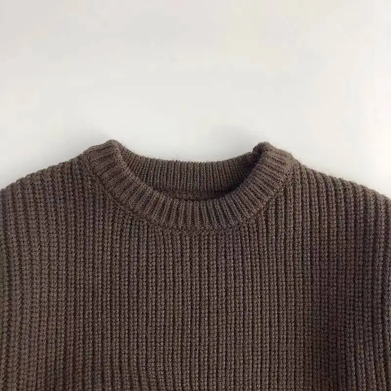 High Fashion children's customized striped sweaters Contrast sweaters for boys Unisex computer knitted sweaters for kids