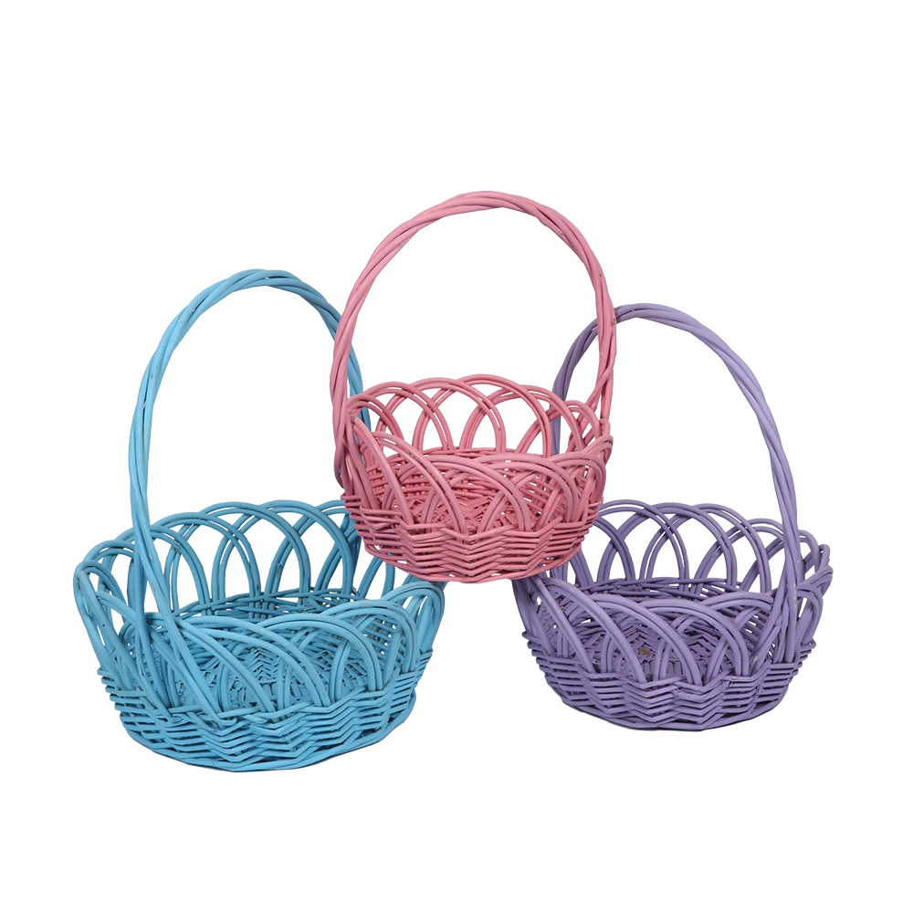 Family decoration basket for gifts for High-quality woven color gift basket for Full  wicker gift baskets