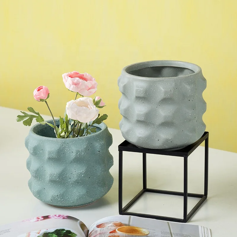 Nordic ins green plants wholesale ceramic flowerpots light luxury simple decoration home meat creative personalized hydroponic o