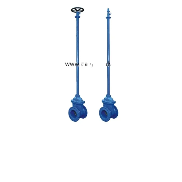gate valve with long stem wheel handle long extension 2meter gate valve