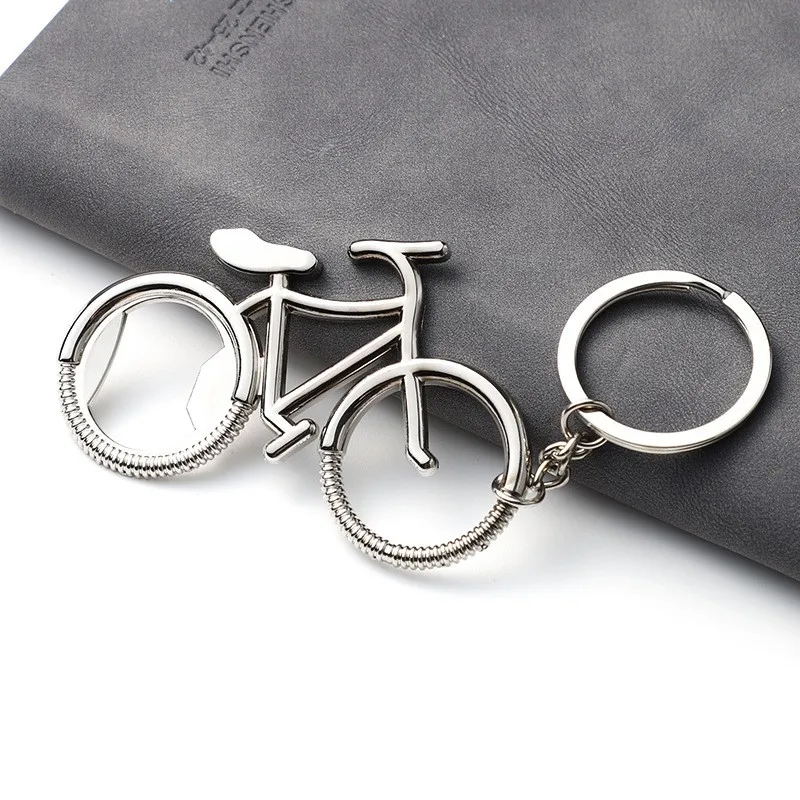 Creative bicycle bottle opener keychain small gift bicycle pendant factory direct sale