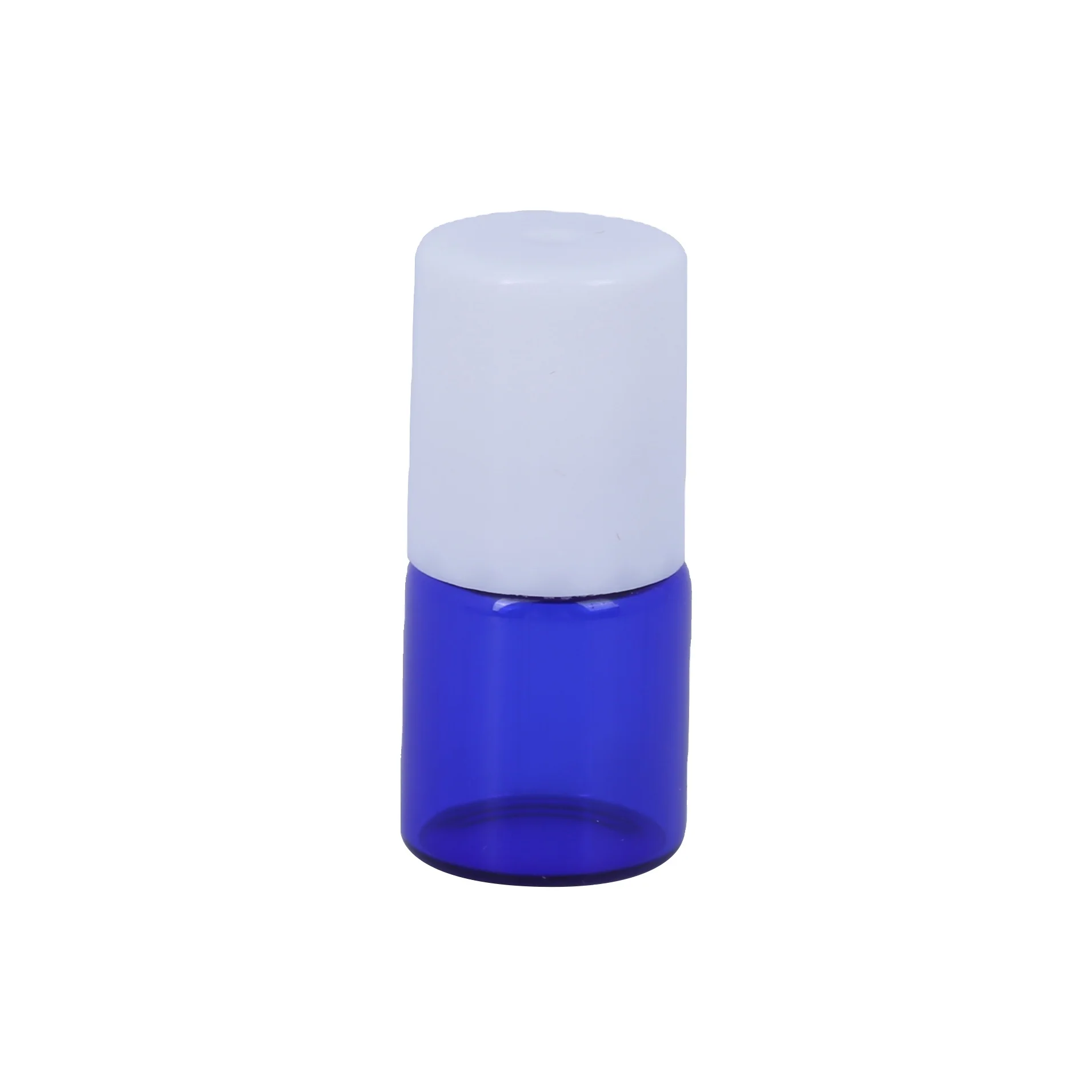 2 ml blue perfume roller ball vials essential oil /amber roller on glass bottles with stainless steel roller ball (1600124717866)