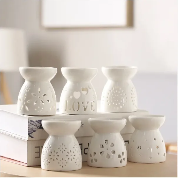 Wax Melt Essential Oil Burner, Ceramic Aroma Burners Diffuser Holder Aromatherapy Tarts Assorted Wax Scented Candle Warmer