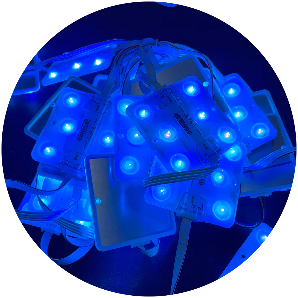 Открытый IP67 водонепроницаемый 68x68 мм magic RGB RGBIC DC24V светодиодные модули для освещения рекламы и подсветки
