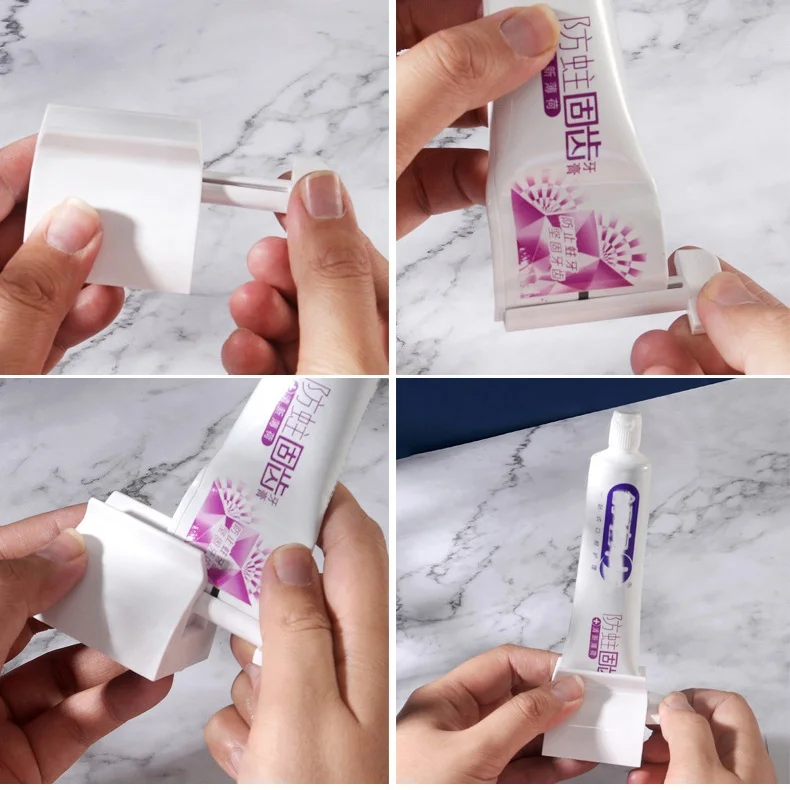 Facial cleanser squeezer clips seat holder stand manual toothpaste dispenser plastic rolling tube toothpaste squeezer