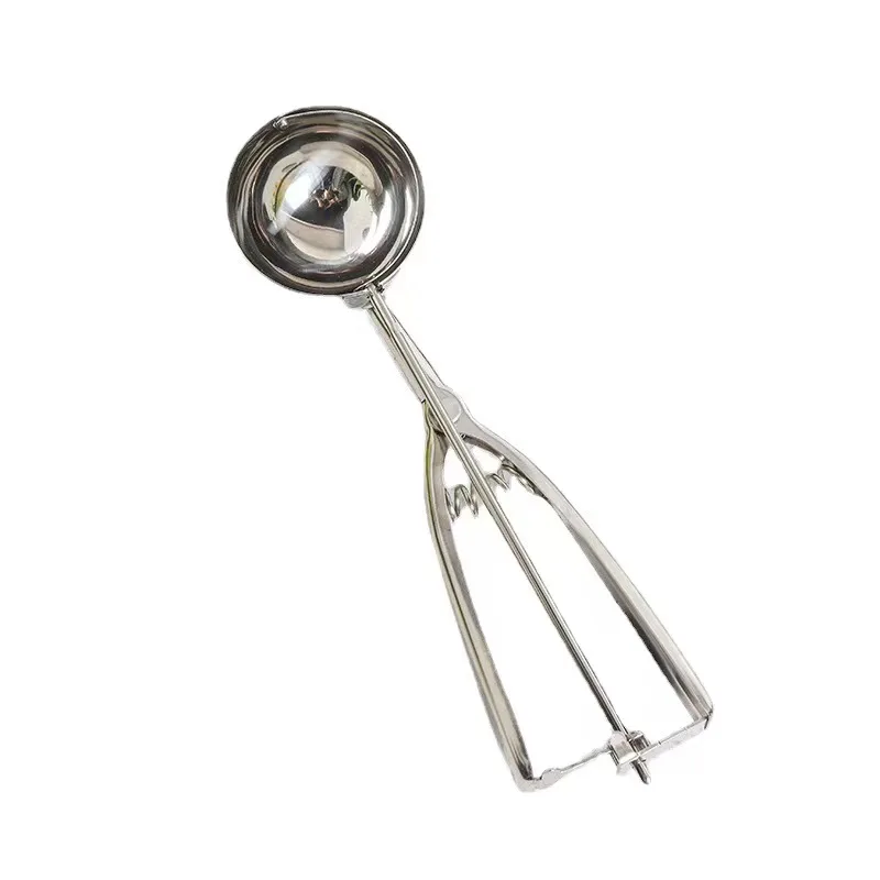 New 304 Stainless Steel Round Ice Maker Ice Ice Cream Scoop Spoon