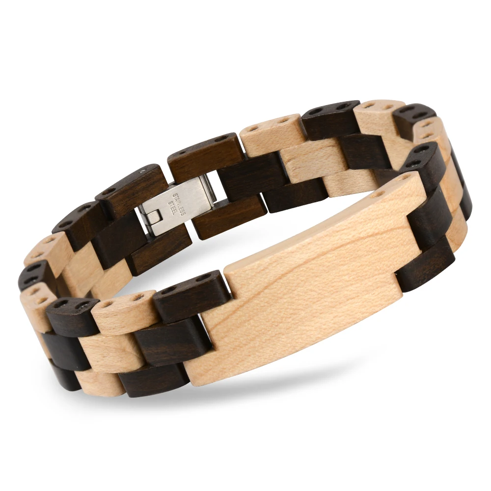 Fashion Wooden Bracelets Luxury Jewelry for Men and Women Gift Cute Color Different Wood Mixed Bracelet