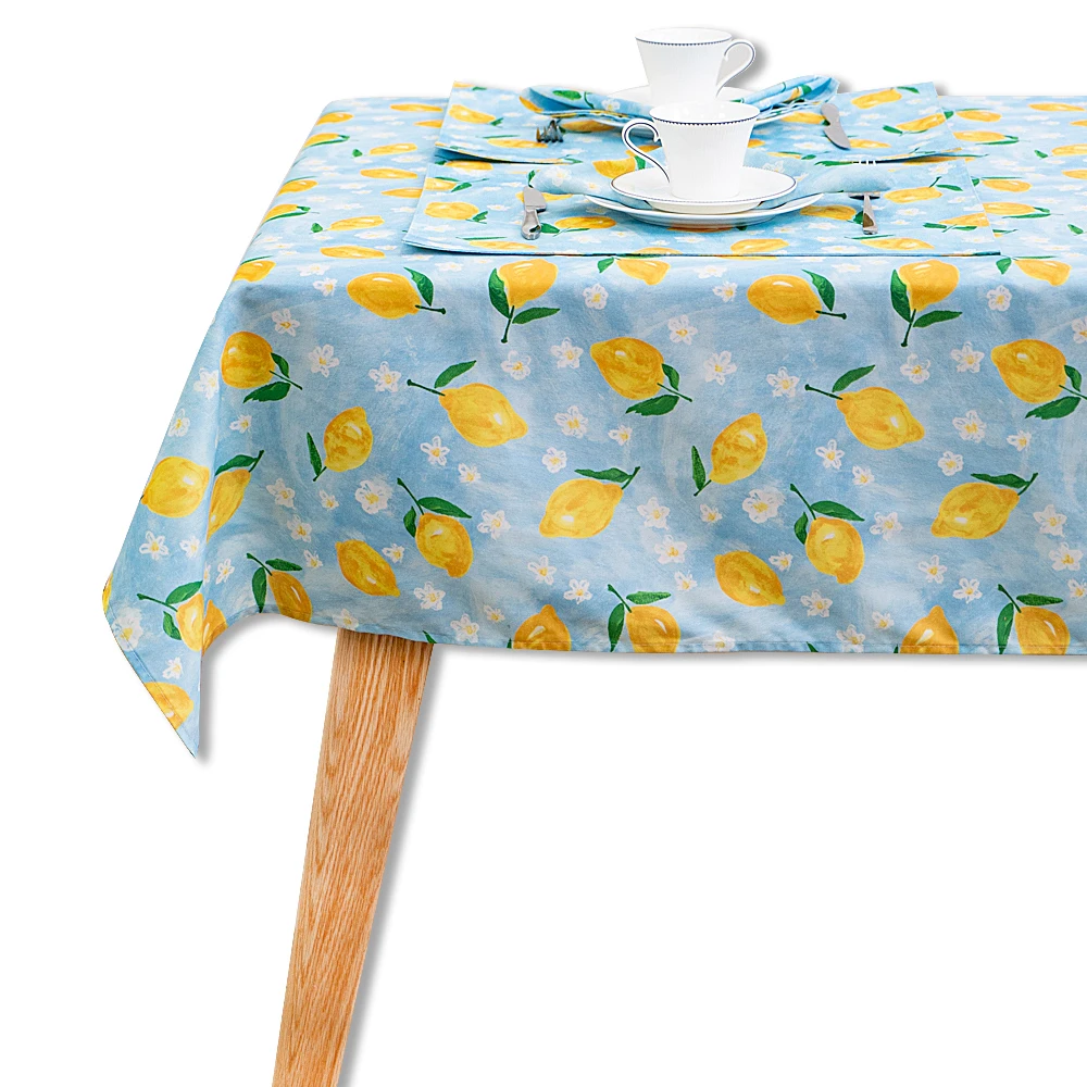 
Ramadan Table Cloth Printed Lemon Tablecloth Waterproof Wedding Table Cloth 