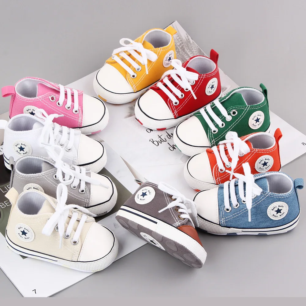 
2021 fashion comfortable canvas soft sole baby shoes boots cute slip-on soft flat toddler shoes 