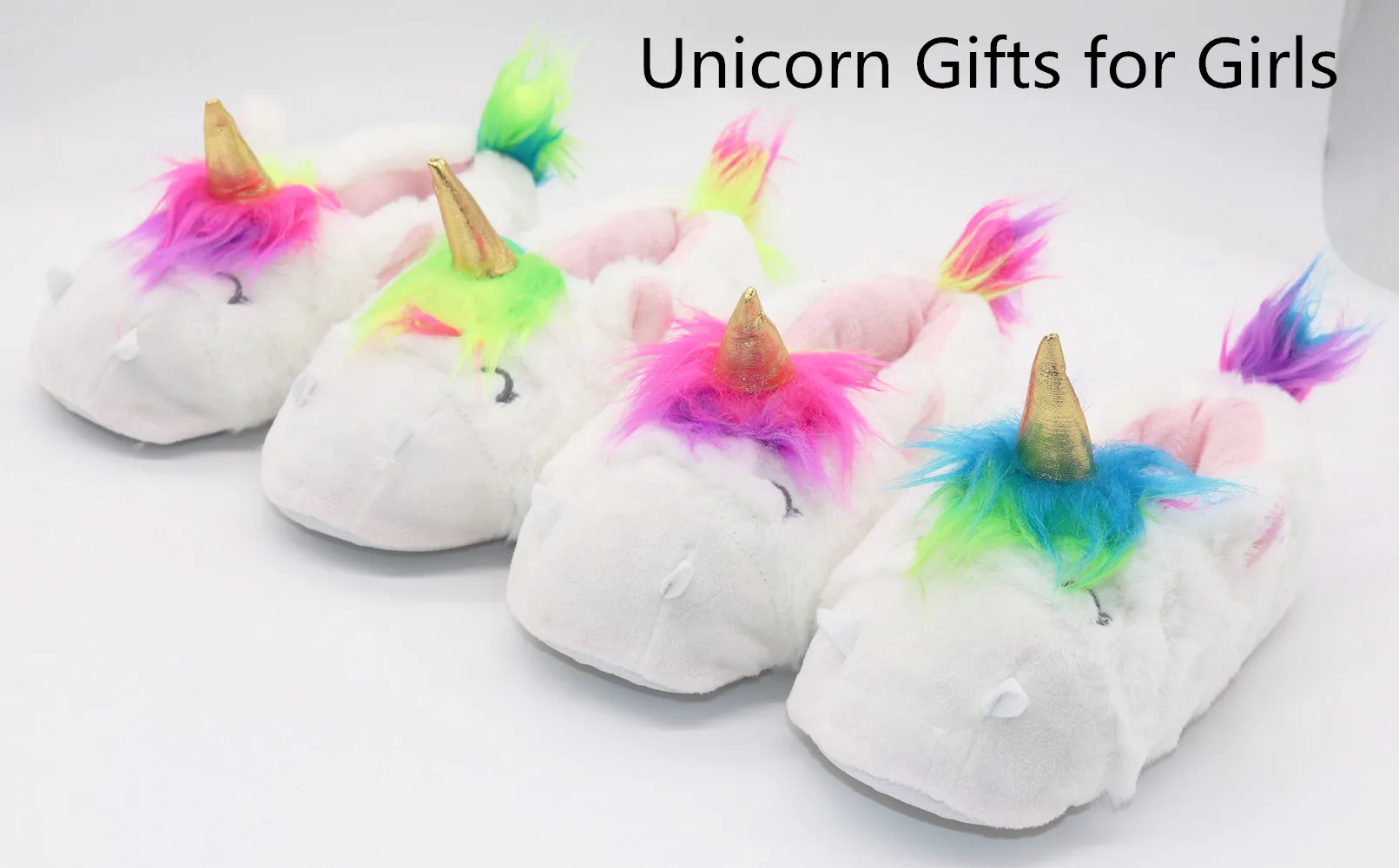 2021 fashion kids unicorn slippers kids warm plush cute slippers Light and comfortable cartoon slippers for girls