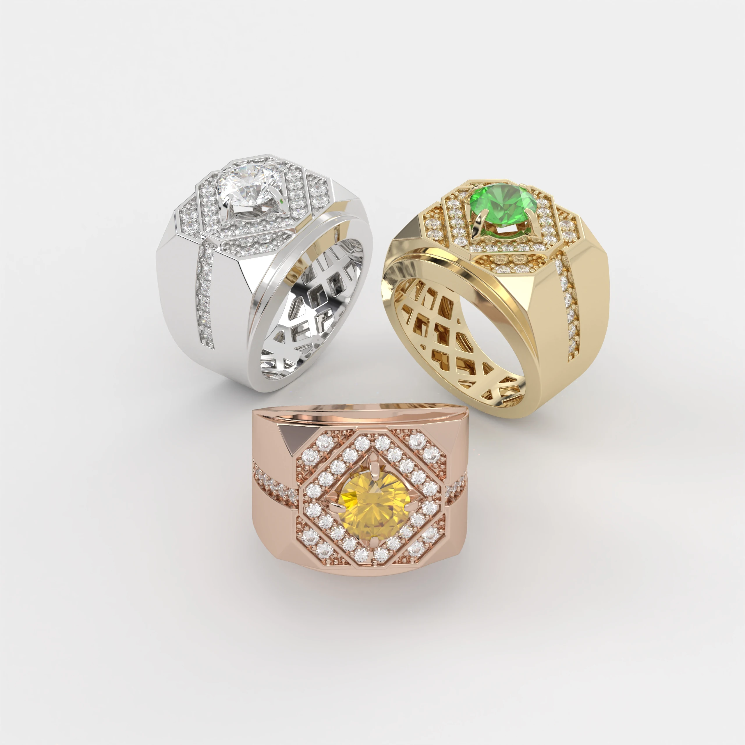 Fashion Jewelry Ring Light Smart Rings Ruby For Men OEM ODM Manufacture From Vietnam Customize Diamond Fine Ring