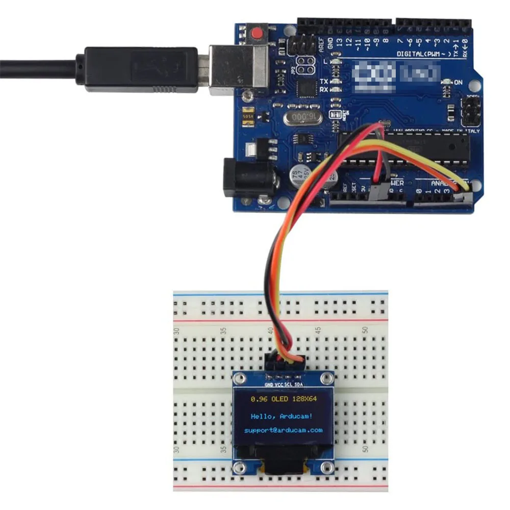I2C OLED 0 96 дюймов дисплей модуль IIC SSD1306 128 64 ЖК-дисплей с белой Du pont провод 40-Pin Женский для Arduino