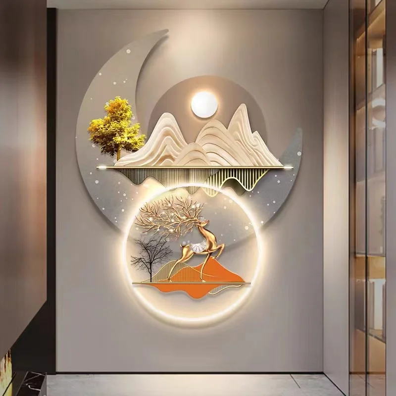 2024 Abstract deer Animal Acrylic led light Painting uv printing edge cutting Abstract Painting Home Decor for living room