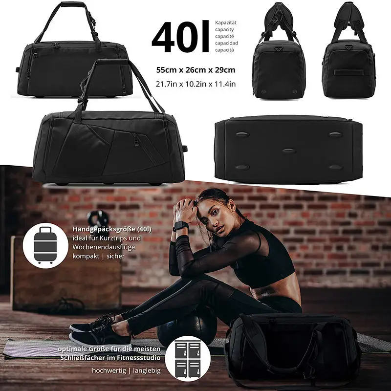 Outdoor Sports Bag Training Backpack Function Shoe Compartment Swimming Fitness GYM Bag Large Gym Fitness Waterproof Travel Bag