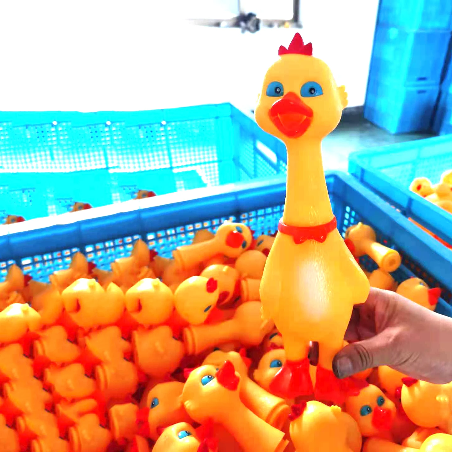 Горячая Распродажа Squawking курица вентиляция странный плач Курица Резиновые Забавные игрушки длинная шея Кричащие курицы игрушки