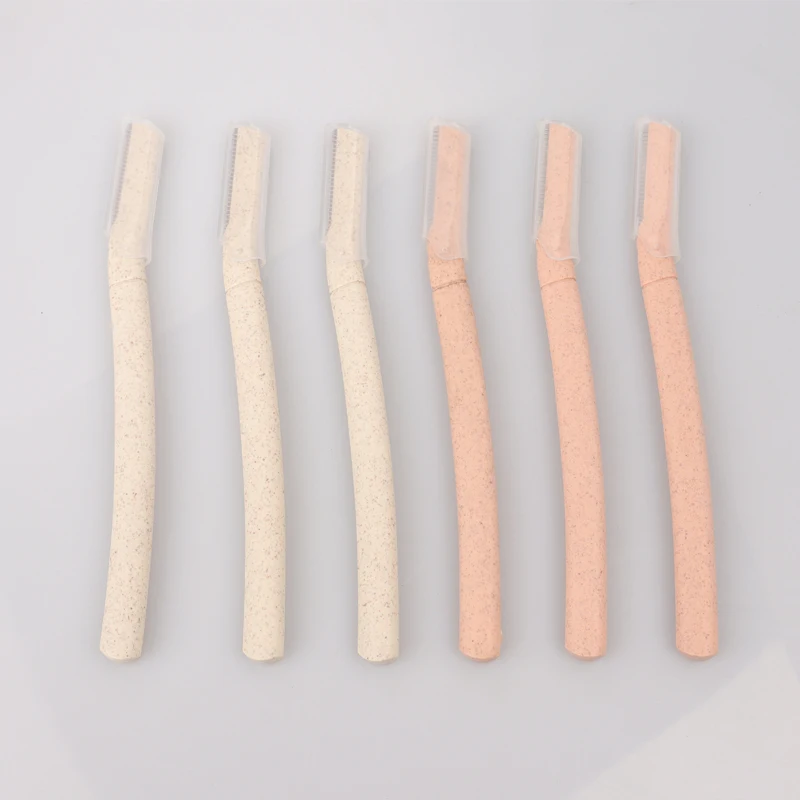Zero Waste Wheat Straw Facial Hair Remover Tool Derma Razor Biodegradable Eyebrow Trimmer for Women