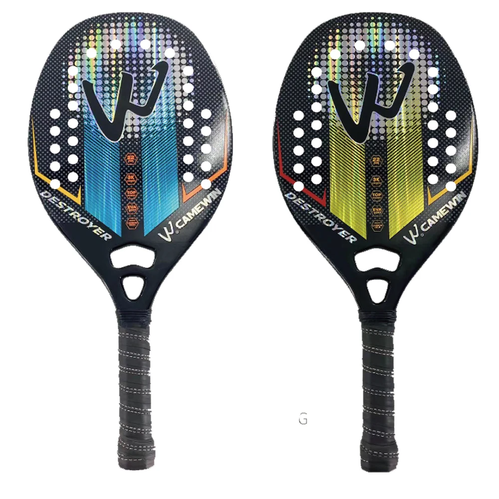 CAMEWIN 3K/12K/18K/ Carbon Fiber Visible Beach Tennis Rackets Paddle Racket factory wholesale