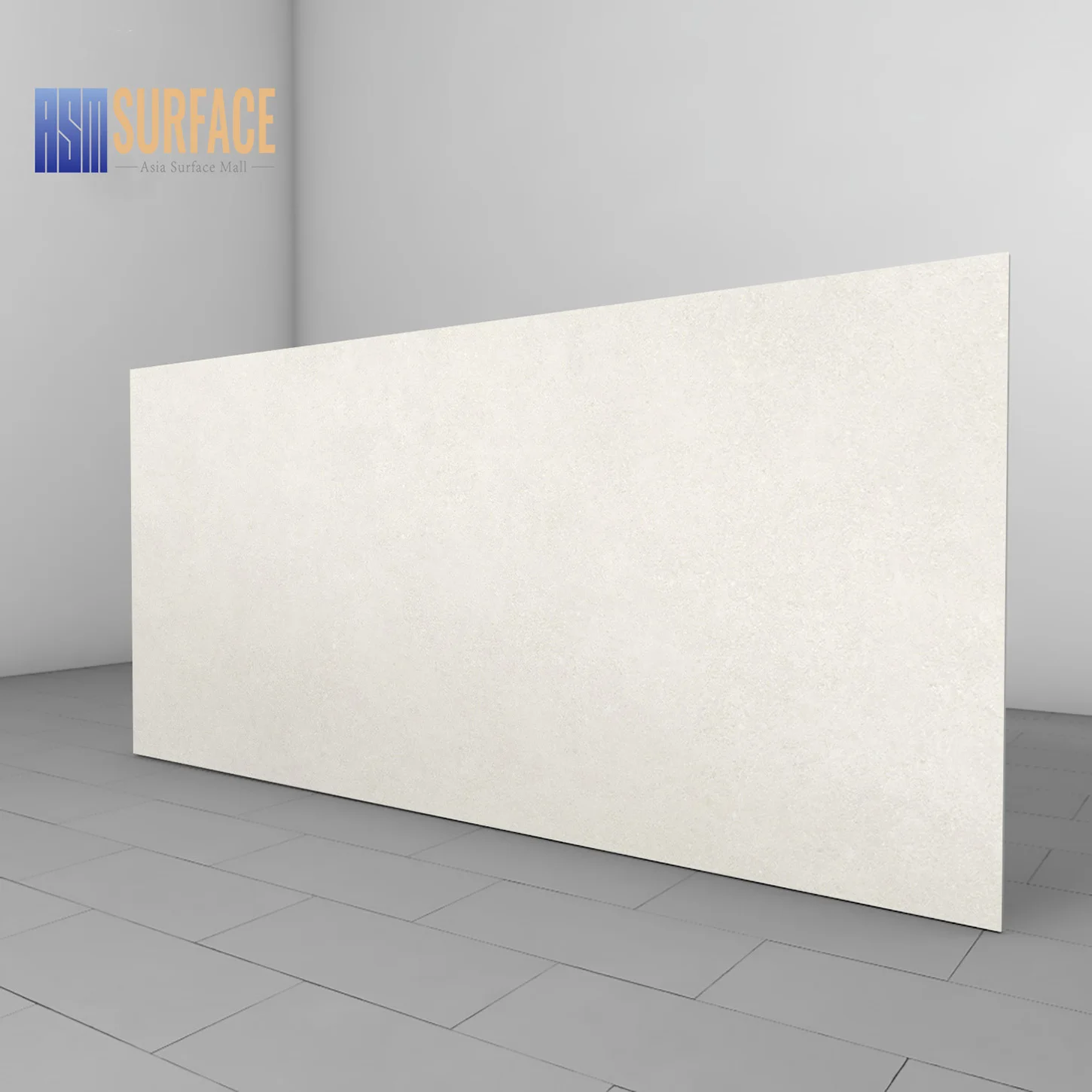 3200x1600x12mm Natural Surface Concrete Beige Large Format Sintered Stone For Wall Background