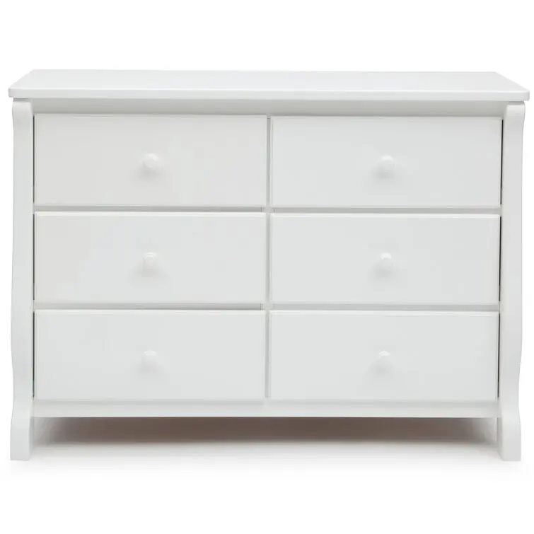 Customized Universal Bedroom 6 Drawer Chest Of Drawers Double Dresser