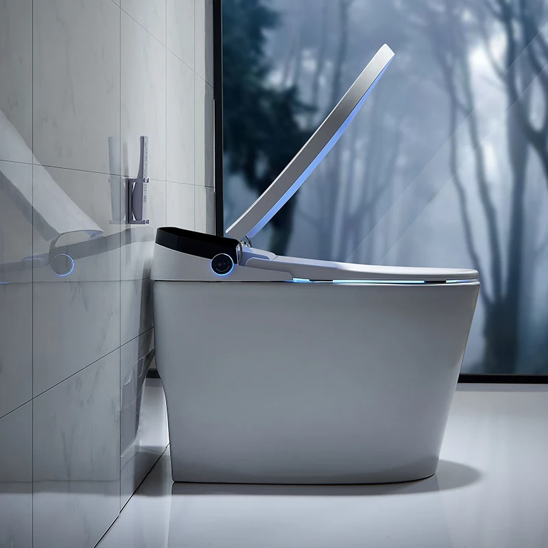Top Quality Modern 110V/220V Electric Intelligent One Piece Closestool Bathroom Wc White Toilet Bowl Automatic Smart