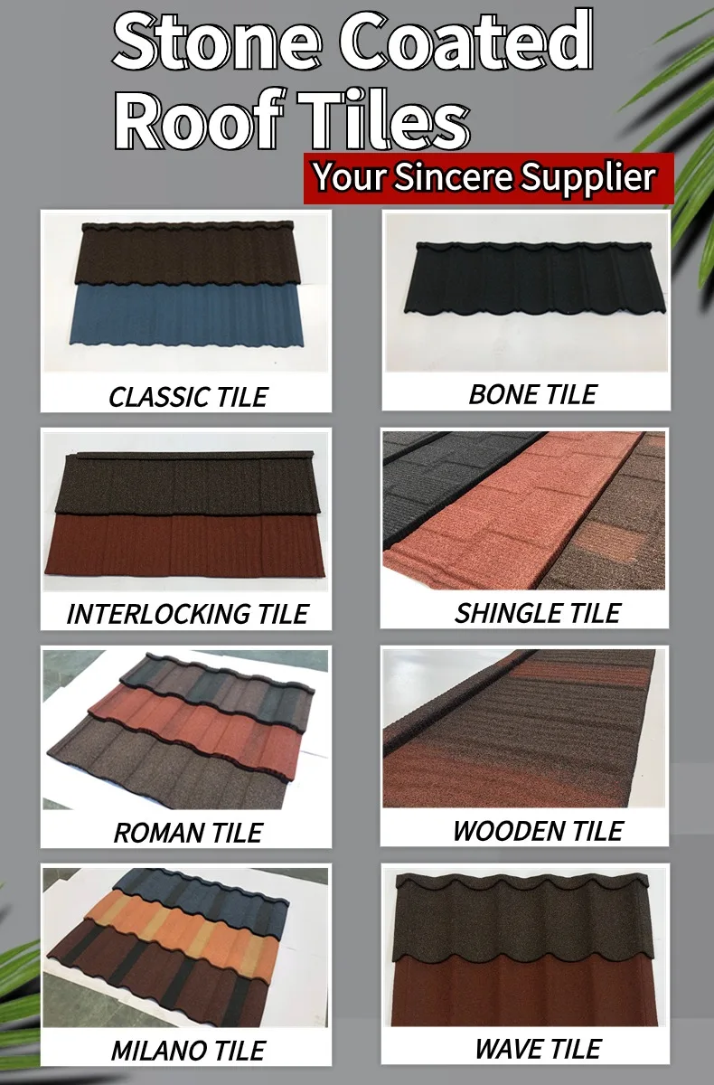 New style light weight roofing tile prices stone coated metal roofing tiles fireproof metal roof tiles blue color