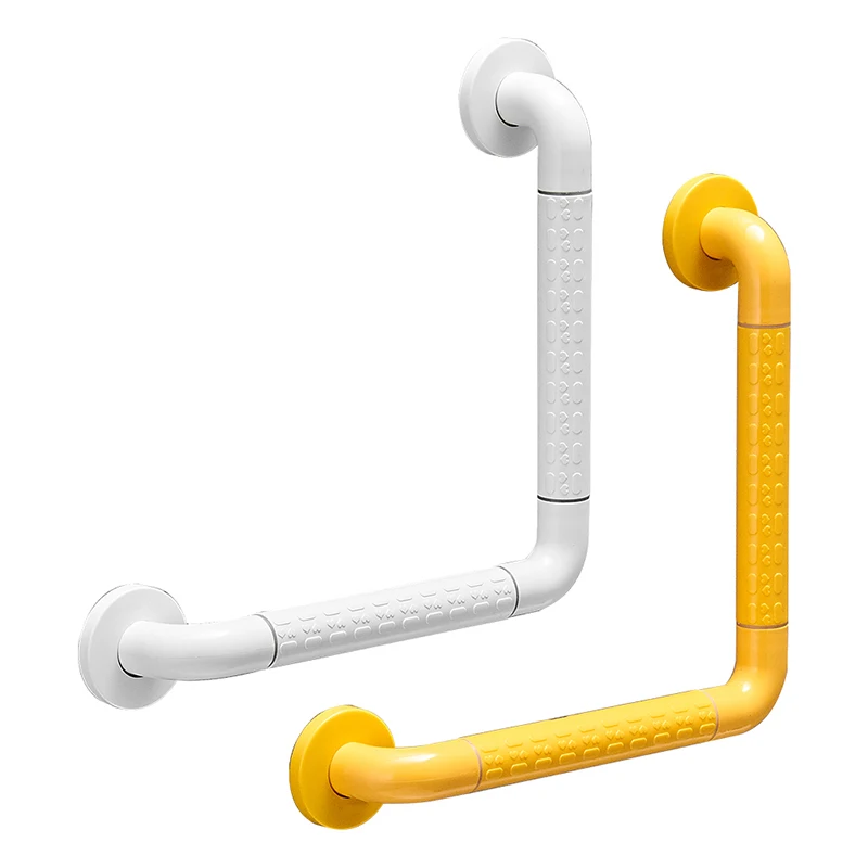 Anti Slide Safety L Shape Grab Bar Toilet Bathroom ABS+Stainless Steel Material Strong Grab Handrail for Disabled
