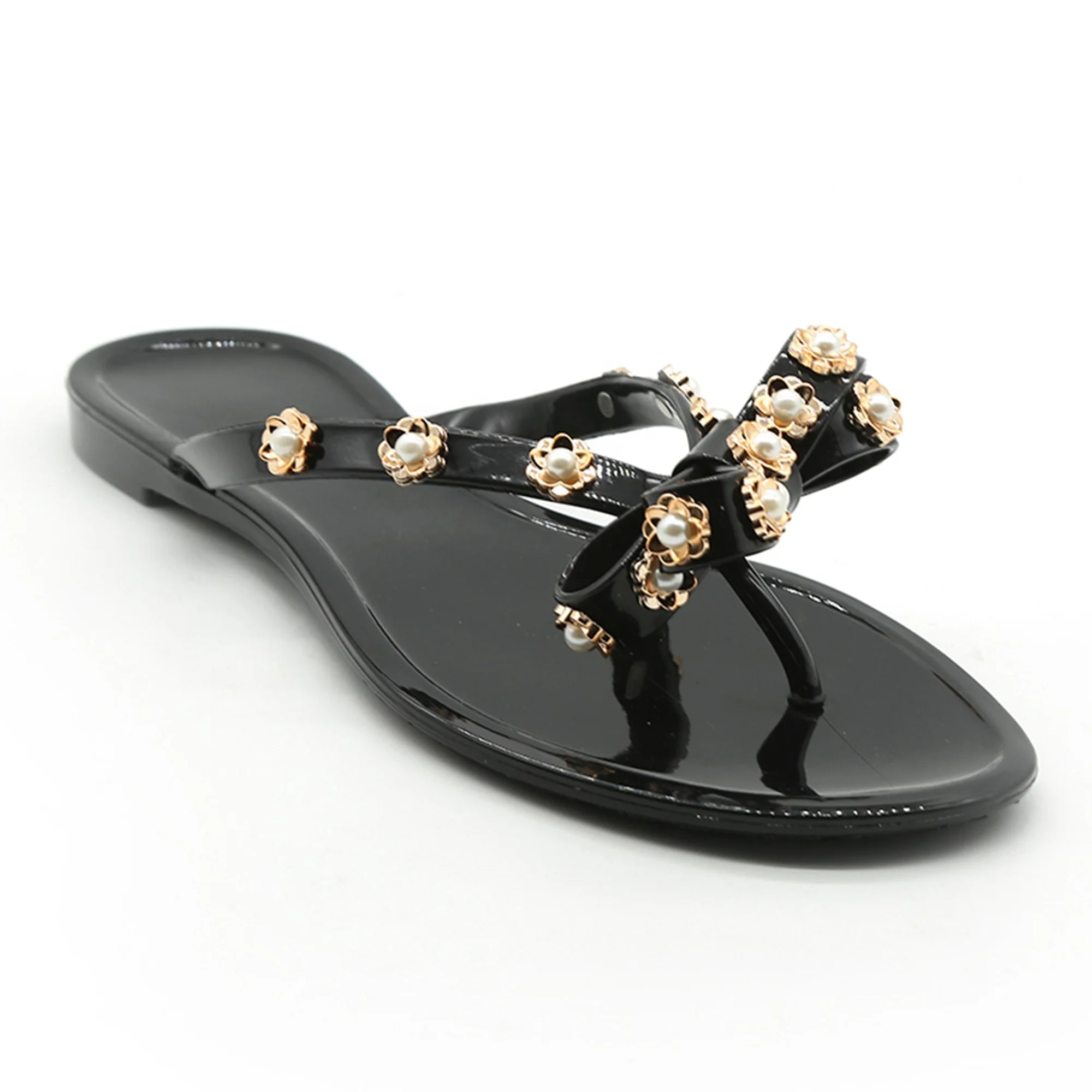 Woman Fashion Summer Flip Flops European PCU Jelly Flat Sandals