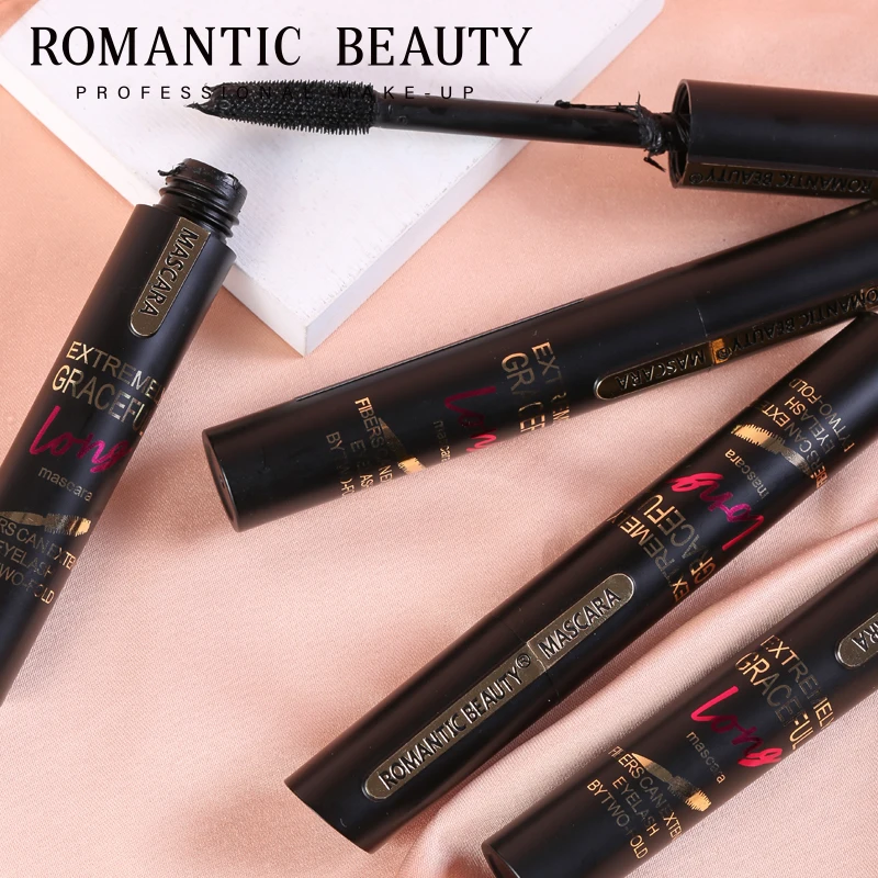 Romantic Beauty Natural Fast Dry Black Mascara Custom 3d Fiber Mascara Waterproof Cosmetics