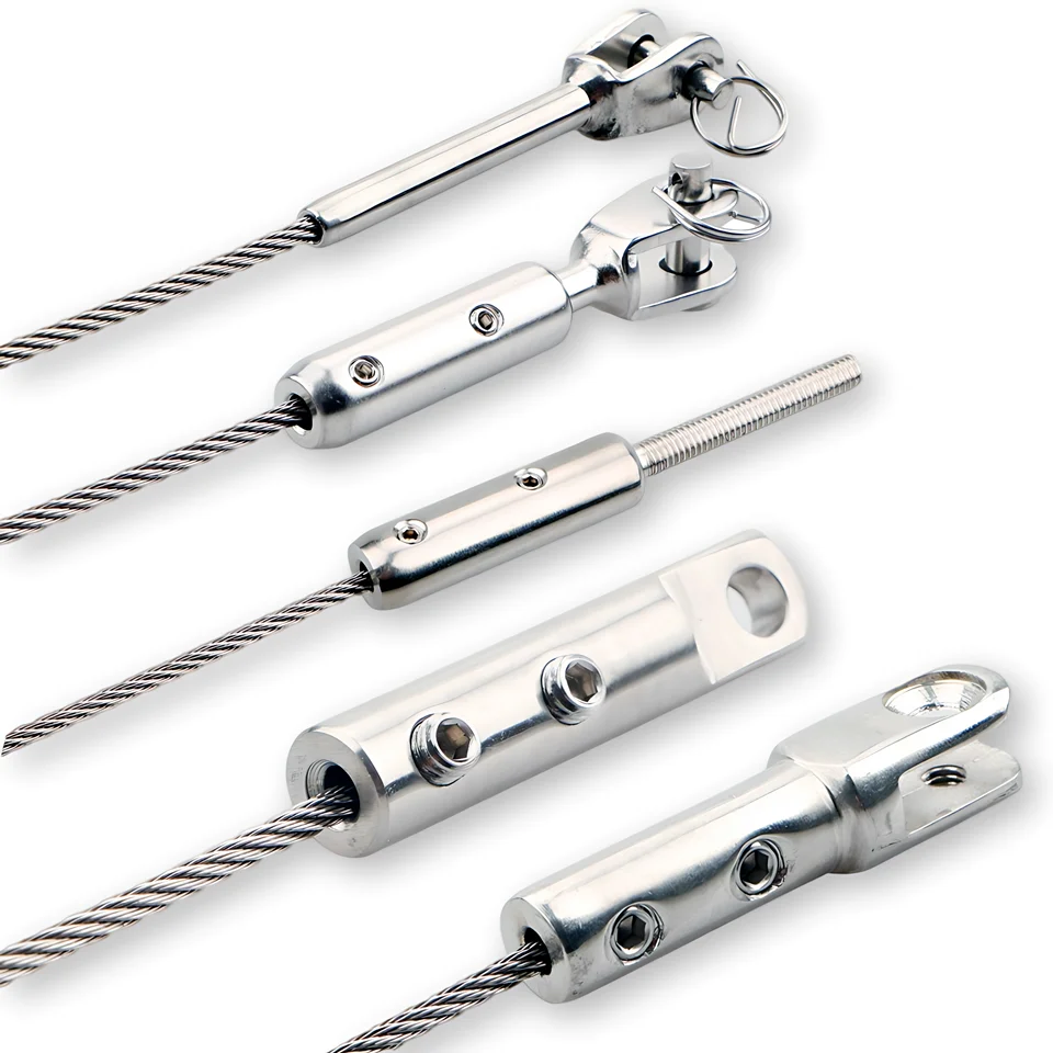 Wholesale European Type Turnbuckle Customized Hardware Closed Body Turnbuckle Stainless Steel 304 Opp Bag Sliver Polished Metric