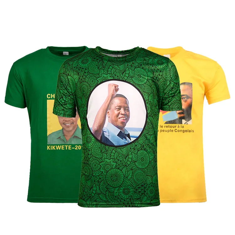 Election Polyester t shirt with printing logo african campaign t shirt