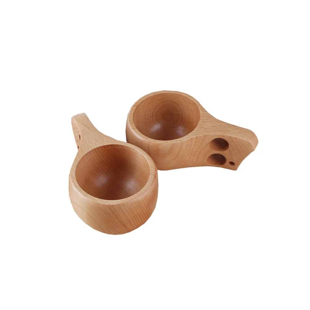 
handmade beech wood tea cup reusable wooden coffee cups wholesale 