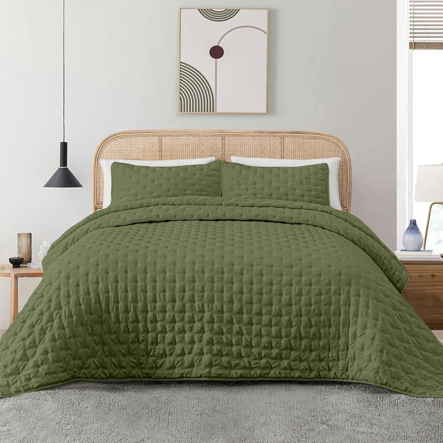 Manufacturer Hot Sale Good Quality Prewashed Bedspread With Different Ultrasonic Pattern