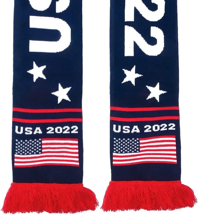 Лидер продаж, теплый популярный модный элегантный жаккардовый вязаный шарф 2022 с логотипом мирового клуба