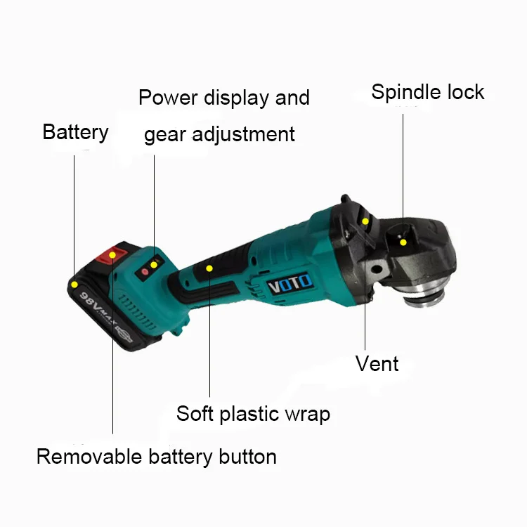 18V Brushless Lithium Cordless Die Grinder Powerful Li-ion Electric Drill Angle Grinder Industrial DIY Polishing Applications